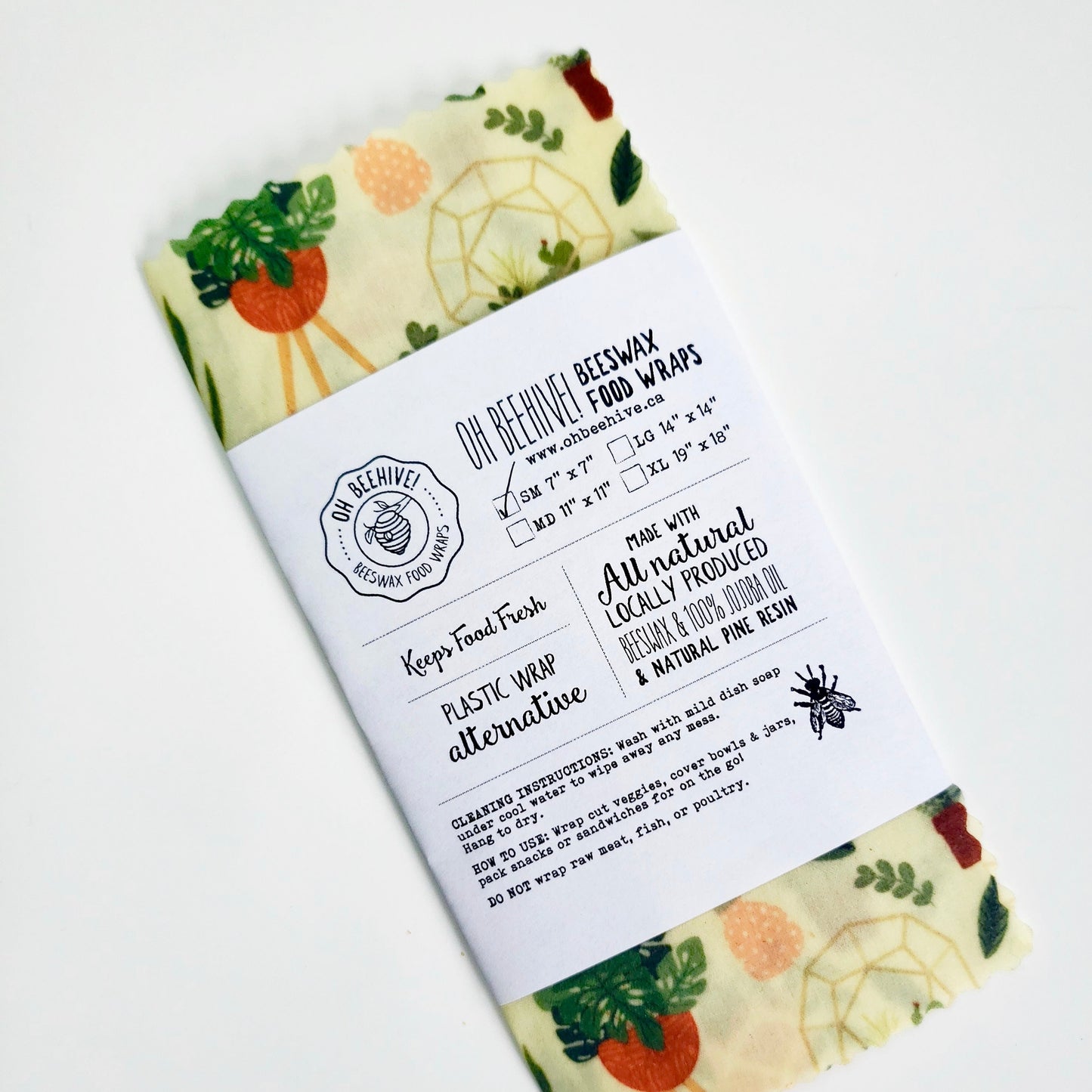 Oh Beehive Beeswax Wrap - Size Small
